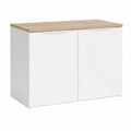 Credenza Vicco Wido, Bianco/Sonoma, 80x50 cm, con 2 Ante, Perfetta per Abiti e Articoli Domestici