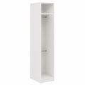 Guardaroba con Ruote in Legno Bianco 30x50x200 cm