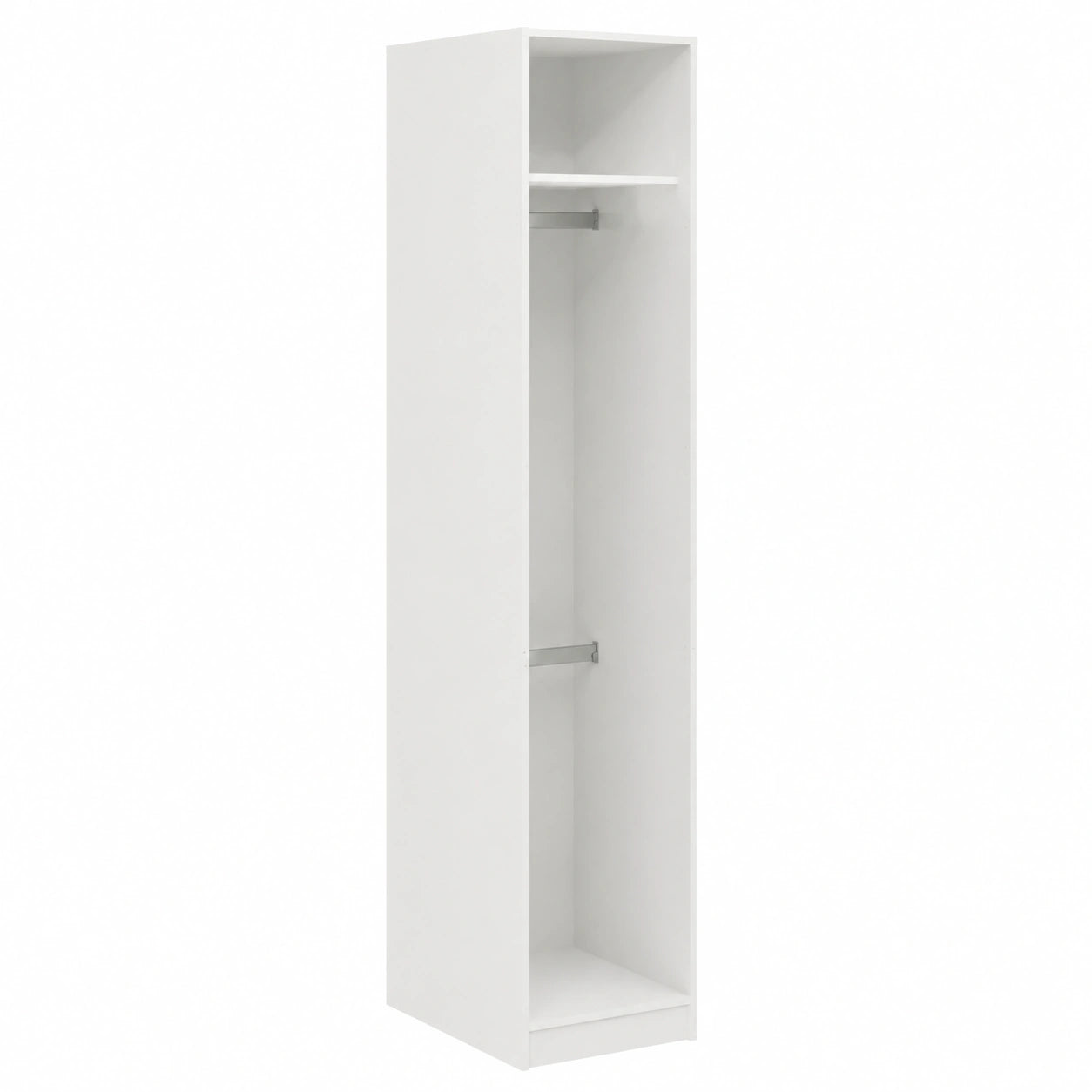 Guardaroba con Ruote in Legno Bianco 30x50x200 cm