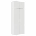 Armadio da Bagno in Truciolato Bianco 70x42,5x225 cm con Ripiani