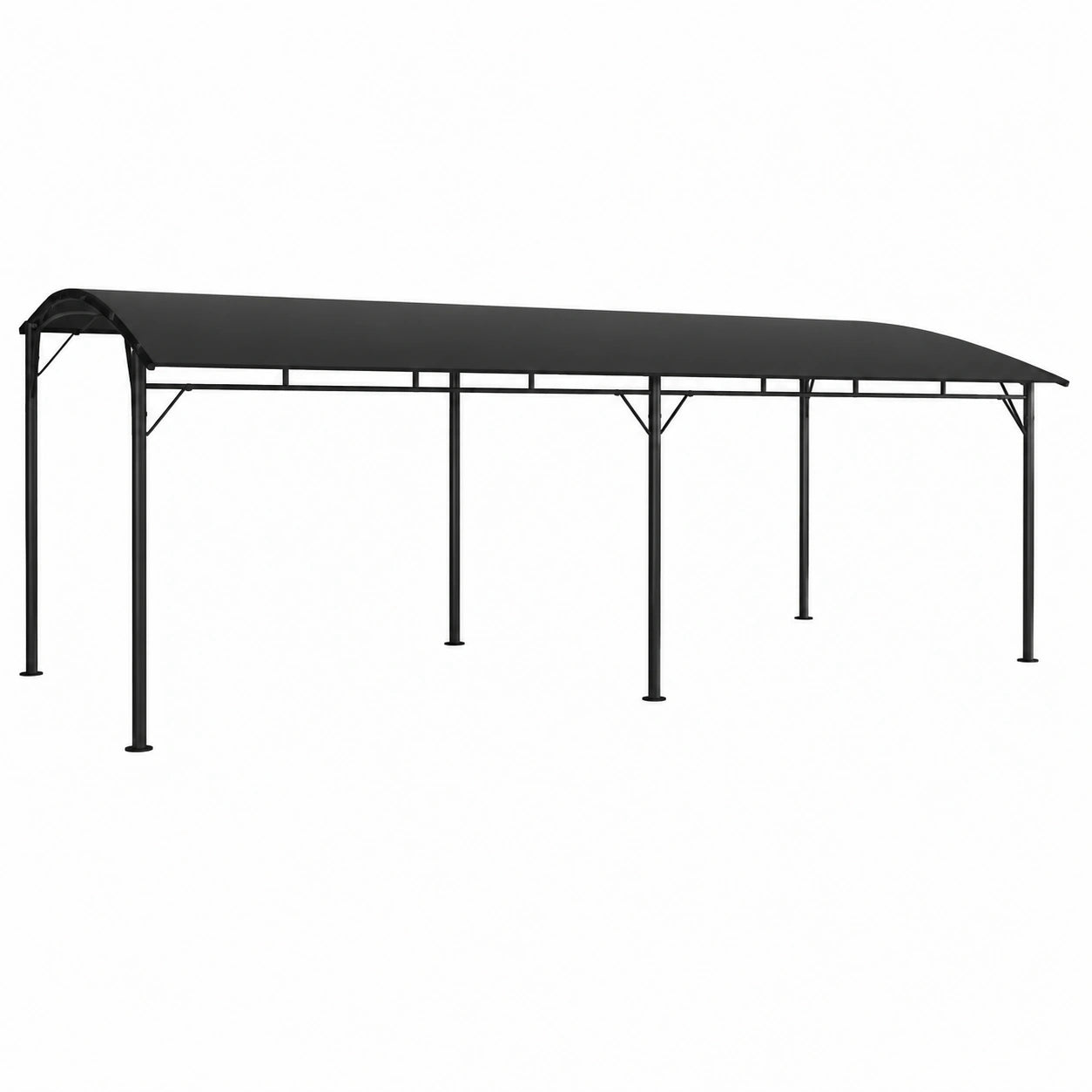 Gazebo da giardino resistente, protezione UV, 6x3x2,55m, antracite, ideale per eventi all'aperto