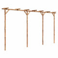 Pergolato in Bambù 385x40x205 cm per Giardino e Terrazza