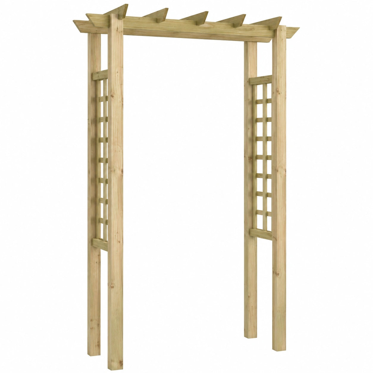 Pergola ad Arco in Pino Impregnato per Piante Rampicanti