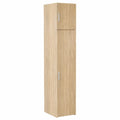 Armadio da Bagno in Truciolato Rovere Sonoma, 30x42,5x225 cm