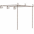 Gazebo in Ferro Antico Marrone da Giardino 3x3x2,5 m
