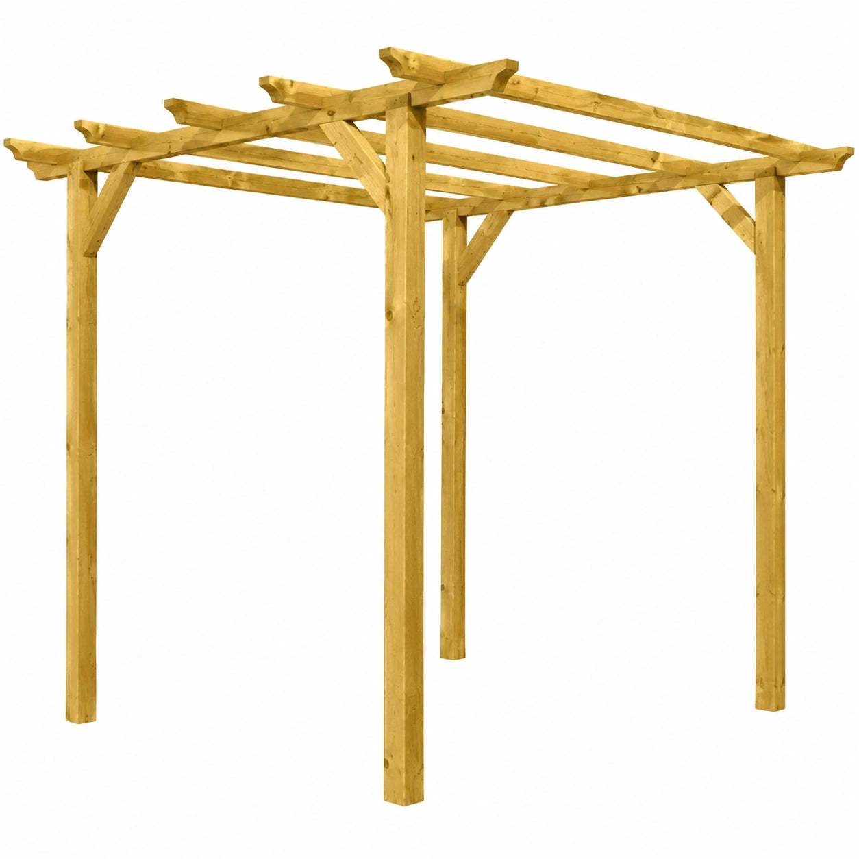 Gazebo in Legno 3x3 m con 4 Pali Resistente