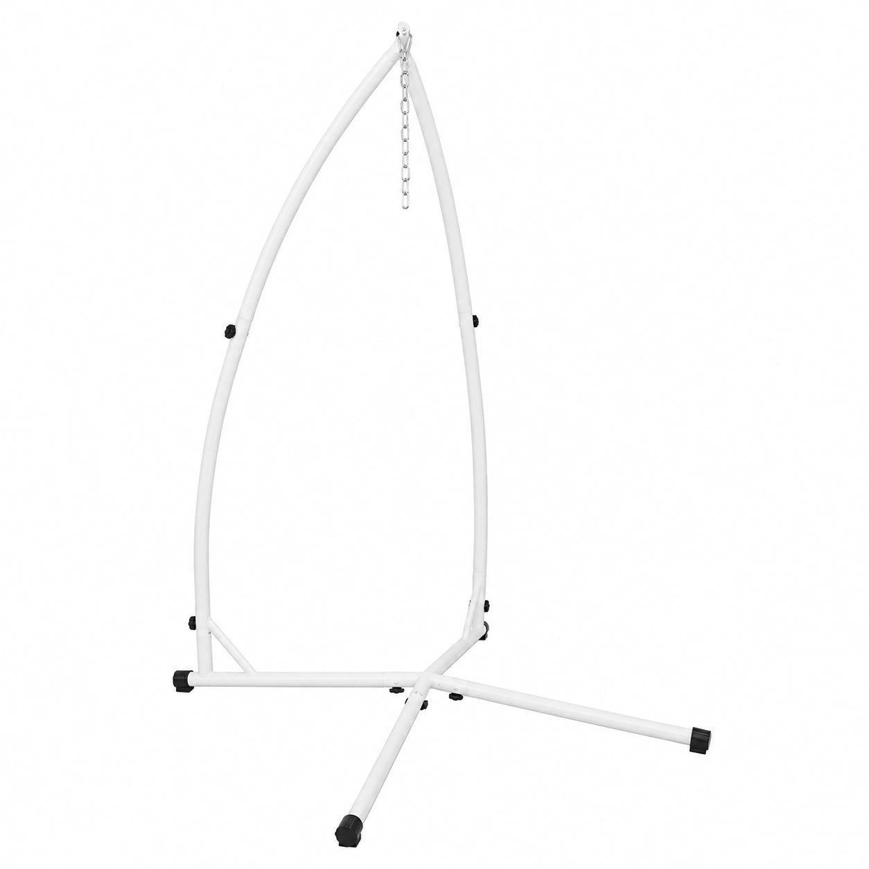Struttura in Metallo per Sedia Sospesa, Altezza 208 cm, Bianco, Capacità 120 kg per Terrazza e Giardino