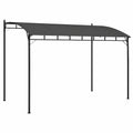 Gazebo da Giardino in Metallo e Poliestere 400x300 cm Grigio Antracite con Sistema di Drenaggio